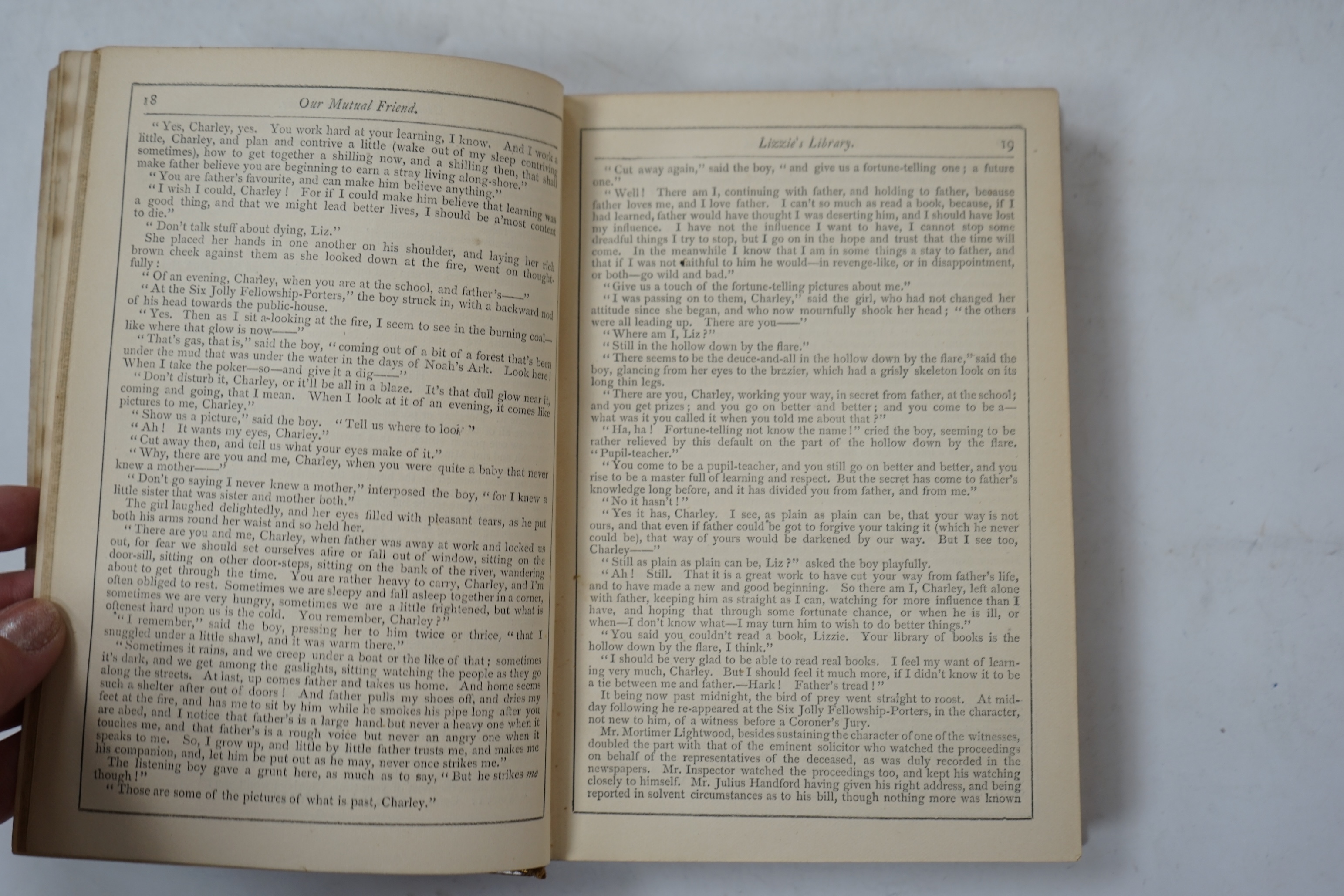 Dickens, Charles - Works, 8vo., half calf, 13 vols, Chapman & Hall
